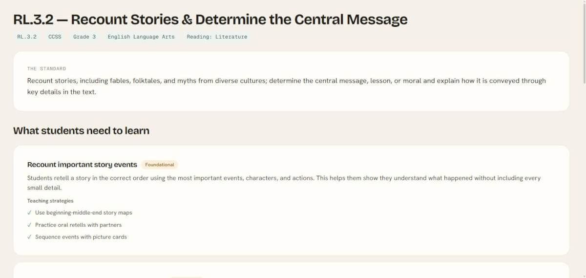 RL.3.2 Explained: How to Teach Recounting and Central Message in 3rd Grade